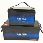 Deep Cycle LiFePO4 zonnebatterij 12V 100Ah / 200Ah golfkar lithium-ionbatterij