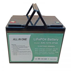 Oplaadbare 896Wh lifepo4-batterij 12V 70Ah voor elektrische voertuigen