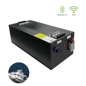 flexibele aangepaste LiFePO4 16S1P 48V 100Ah oplaadbare batterijen Akku voor Marine boot en jacht batterij pack Met Bluetooth